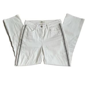 L'AGENCE Size 24 (US Size 0) Skinny Jeans - White with Metallic Side Stripe